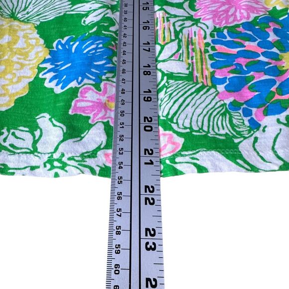 Lilly Pulitzer Essie Top Women’s XS Multi Hibiscus Stroll 100% Cotton Sleeveless - Picture 9 of 9